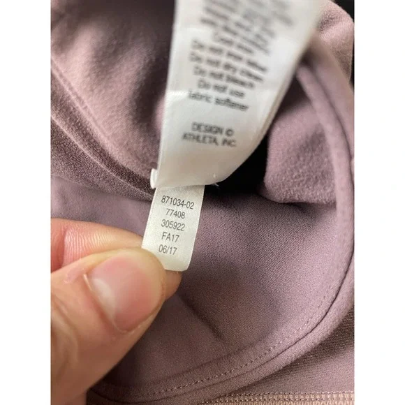 Athleta Leggings Womens Large Petite Purple Mesh High Rise Yoga Activewear Gym - Picture 7 of 11